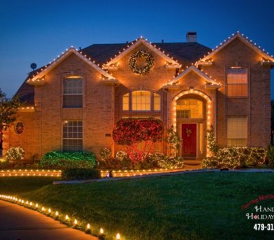 LED Yard Lighting On House In Fayetteville Arkansas