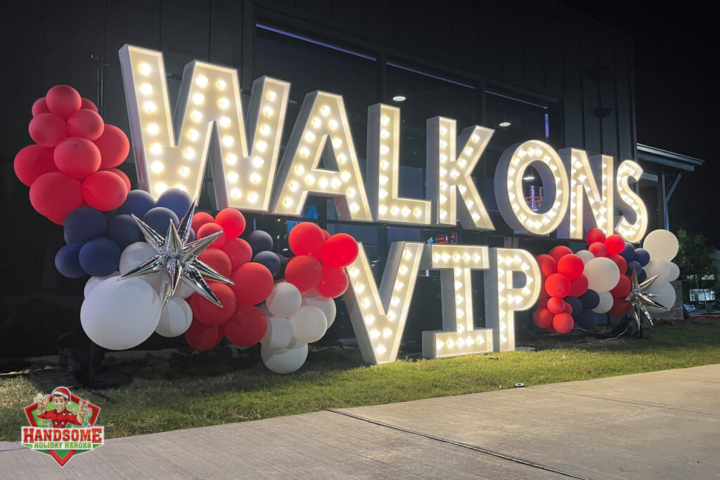 marquee letters at Walk Ons in Fayetteville Arkansas