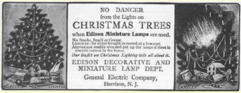 GE electric ad for Christmas lights